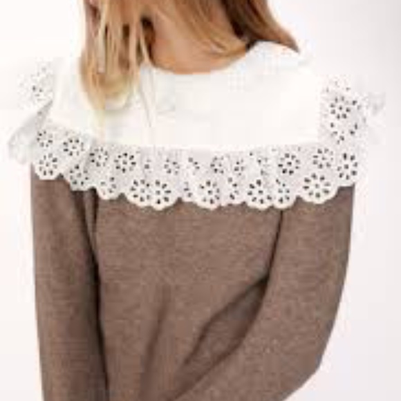 Zara Combination Wool Blend Sweater - Picture 3 of 5